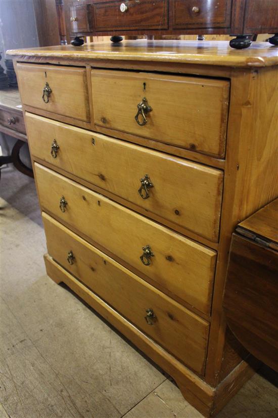 Late Victorian pine chest of drawers